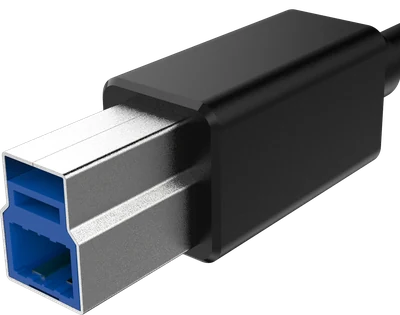 USB Typ-B (SuperSpeed) wtyk, pod kątem
